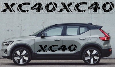 Set of Stickers Decal Stripe body kit Compatible with XC40 Recharge 2023
