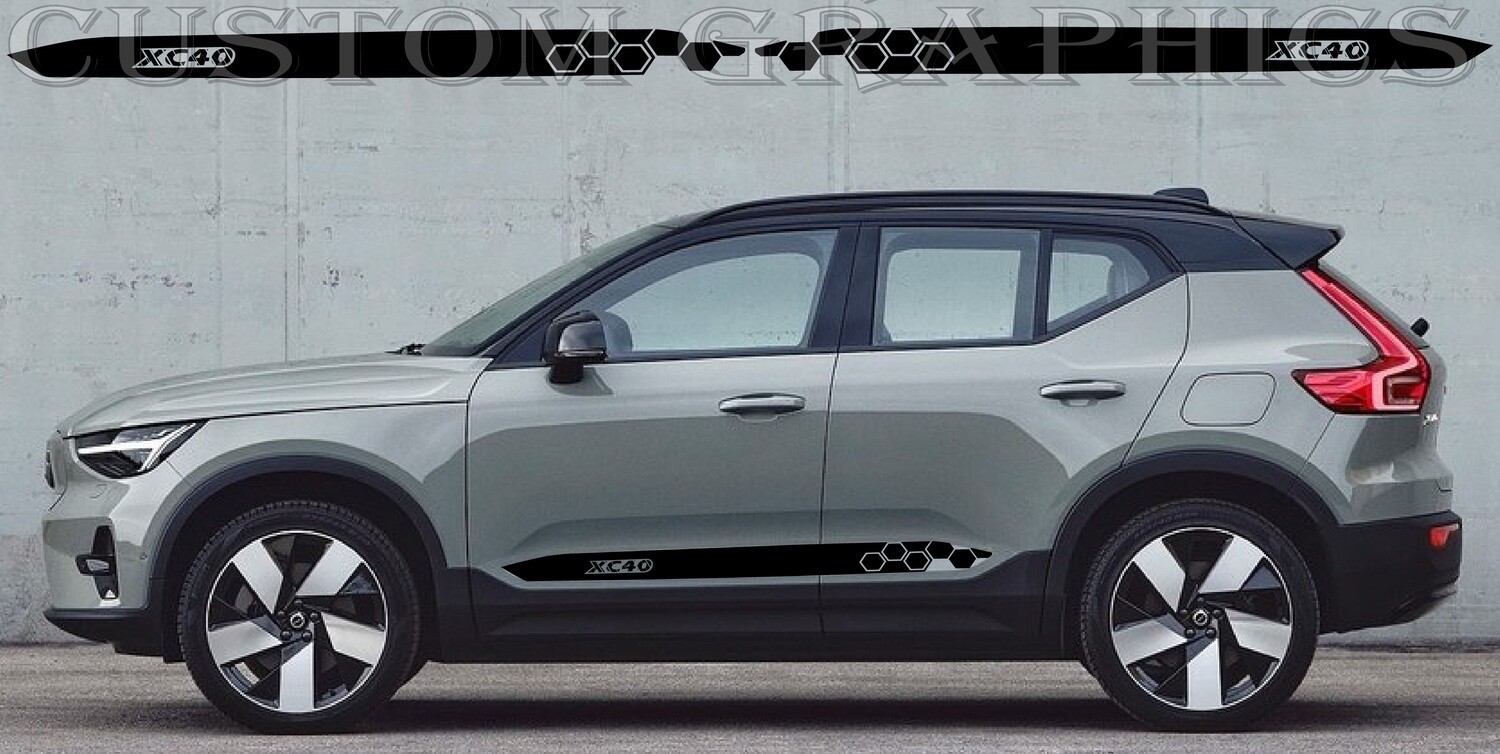 Side door vinyl decal sticker Compatible with XC40 Recharge 2023
