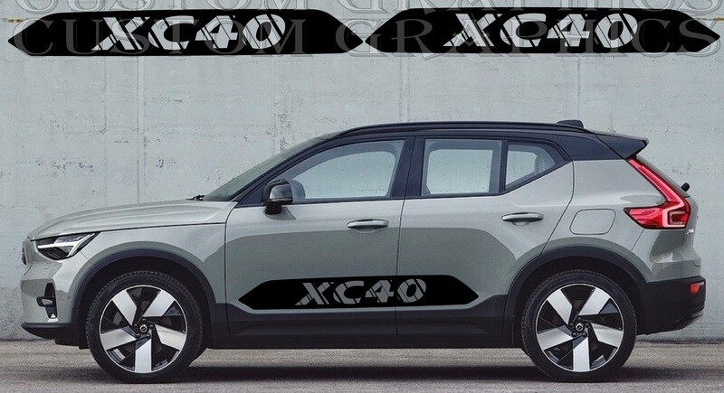 Sport Side door sticker racing design Compatible with XC40 Recharge 2023