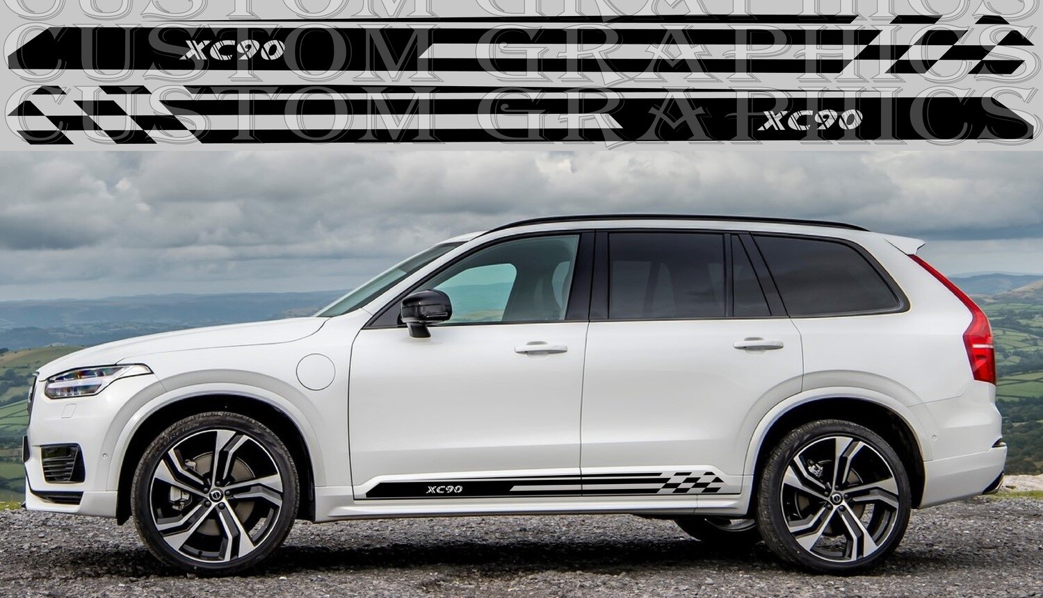 Sport Sticker Decal Side Door Stripes  Compatible with XC90 2020