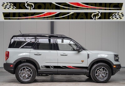 2x body decals side stripe sticker Compatible with Ford Bronco Sport