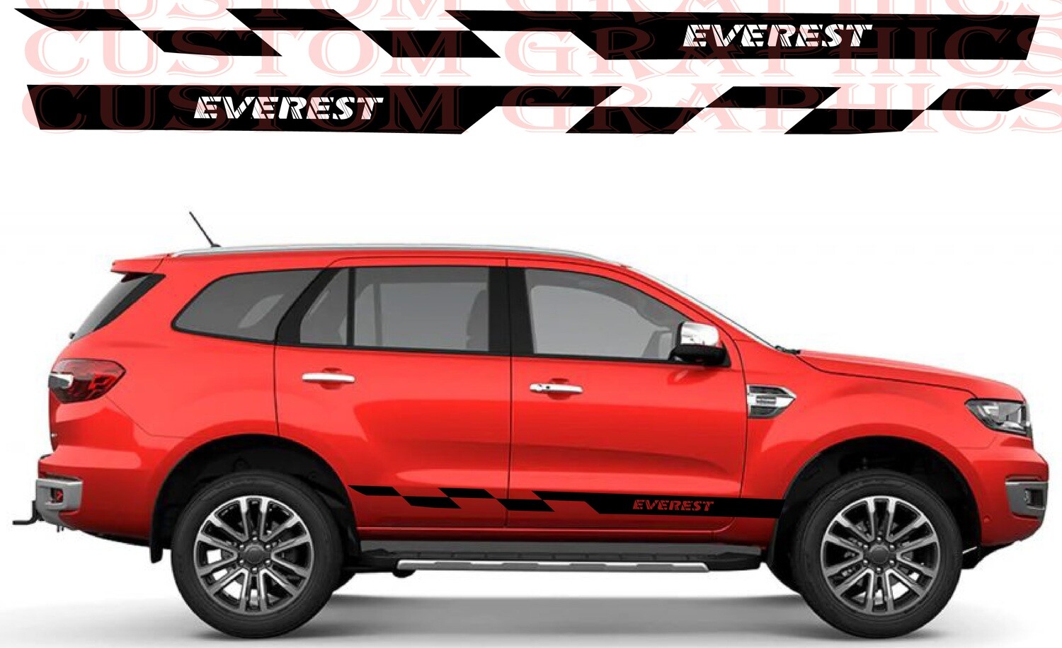 Decal Graphic Sticker Door Sport Stripe Compatible with Everest 2023