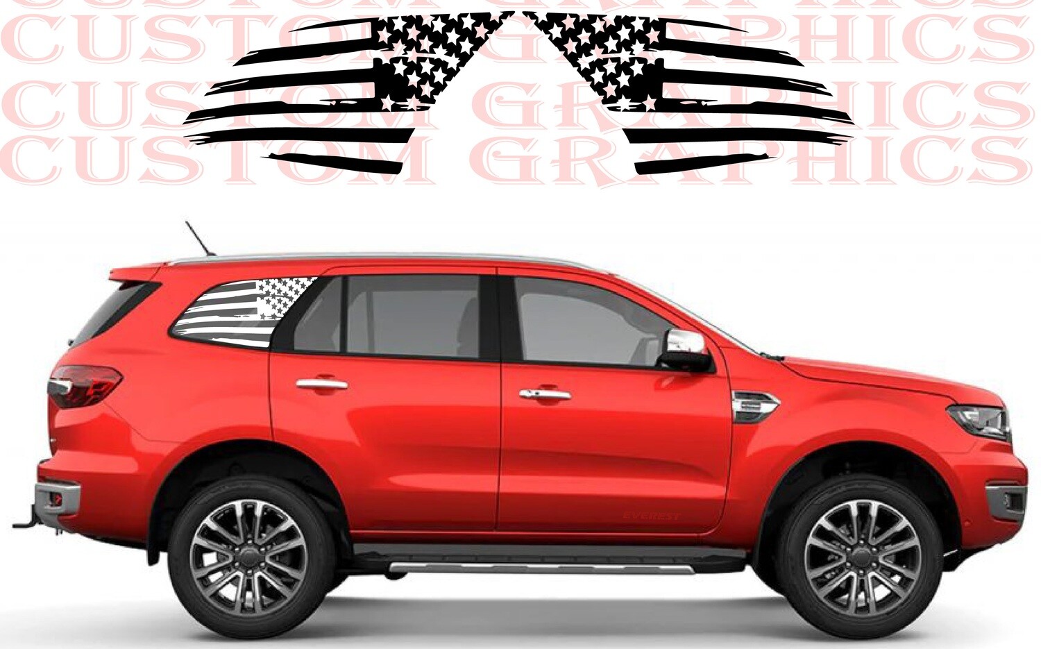 Pair of Sport Side Stripes Decal Compatible with Everest 2023