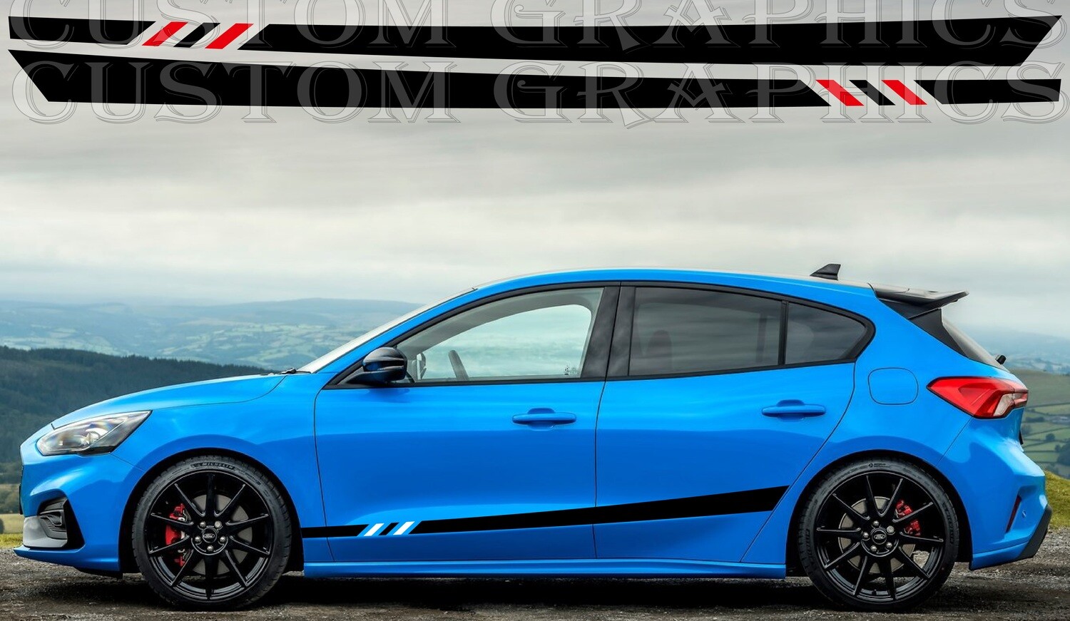 Custom Auto Vinyl Graphics Compatible with Focus ST Edition 2022