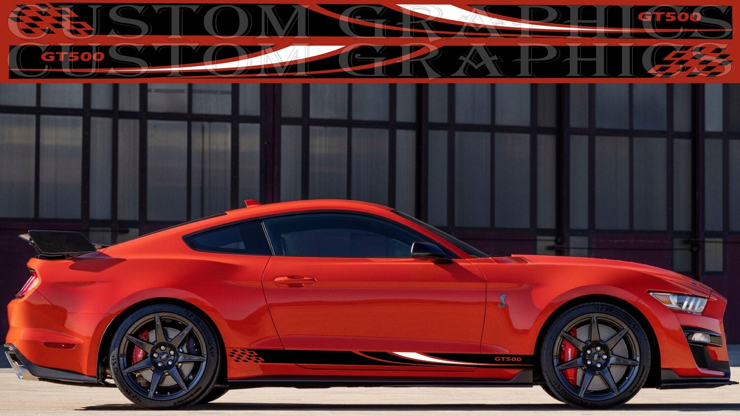 Custom Auto Vinyl Graphics Compatible with Mustang Shelby GT500 2022