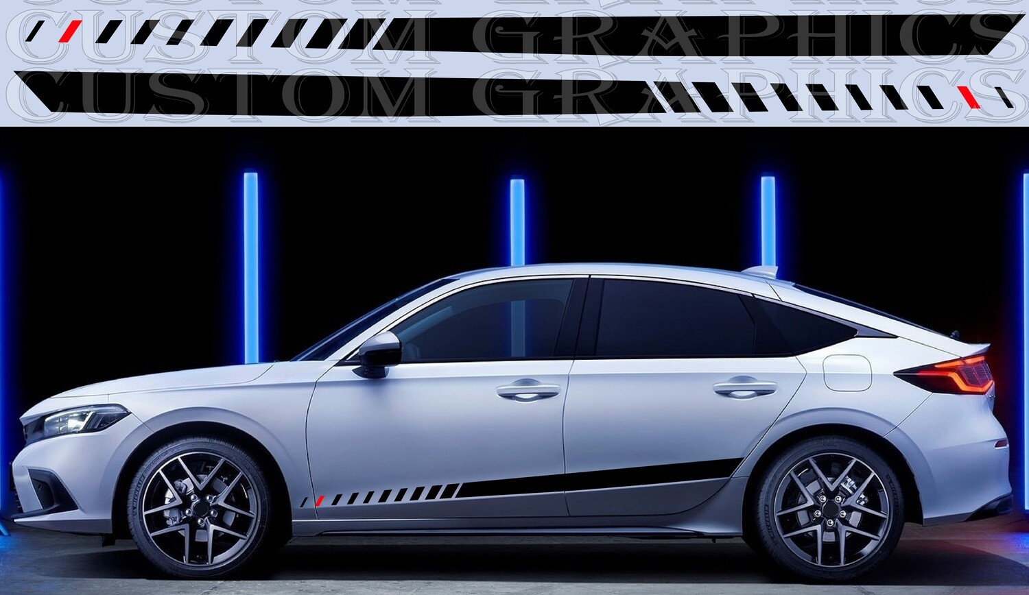 Car Stickers Galore Compatible with Civic EHEV 2023