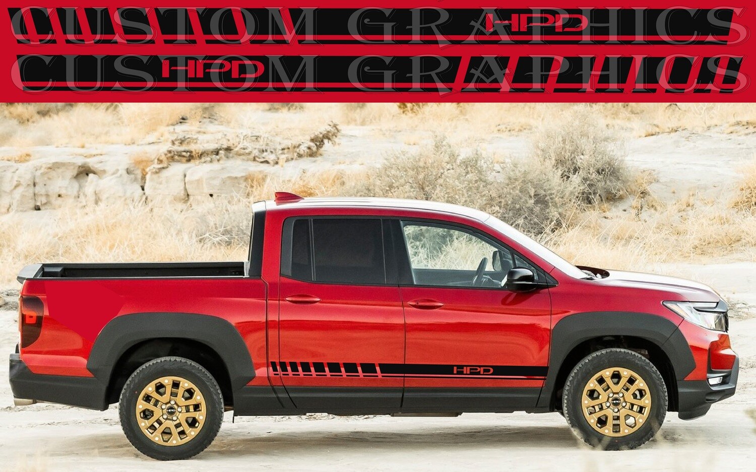 2x body decals side stripe sticker Compatible with Ridgeline 2021