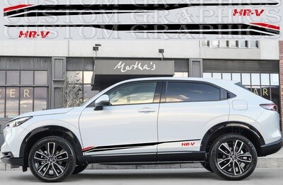 Side Door Stripe Custom kit Stickers Set Kit Compatible with HR-V 2023