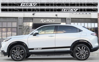 Decal Graphic Sticker Door Sport Stripe Kit Compatible with HR-V 2023