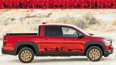 Sport Side door sticker racing design Compatible with Ridgeline 2021