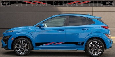 Custom Auto Vinyl Graphics Compatible with Kona N Line US Version 2022