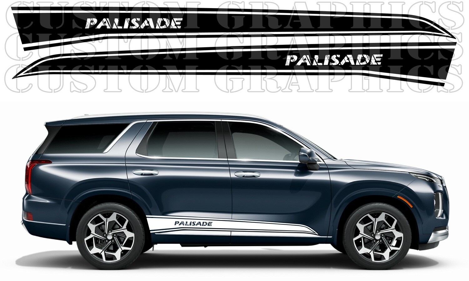 Sport Side door sticker racing design Compatible with Palisade SUV