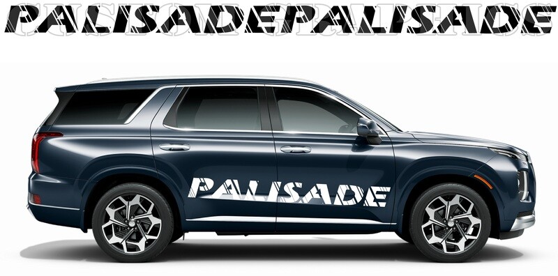 Decal Graphic Sticker Door Sport Stripe Kit Compatible with Palisade SUV