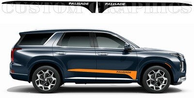 Side Door Stripe Custom kit Stickers Set Kit Compatible with Palisade SUV