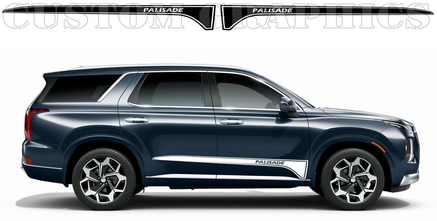 Side door vinyl decal sticker Compatible with Palisade SUV
