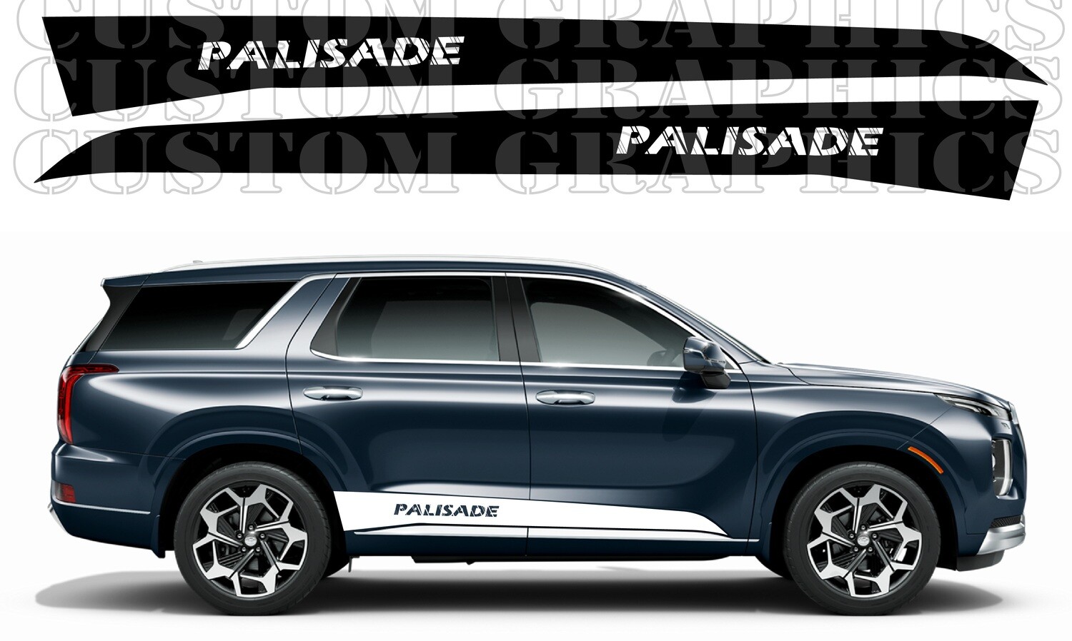 Set of Stickers Decal Stripe body kit Compatible with Palisade SUV