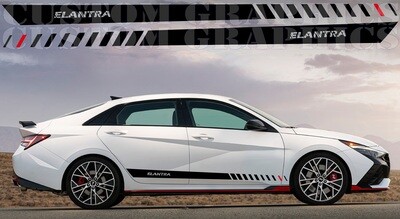 Set of Stickers Decal Stripe body kit Compatible with Elantra N 2022