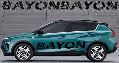 Side door vinyl decal sticker Compatible with Bayon 2022