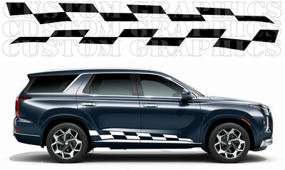 2x body decals side stripe sticker Compatible with Palisade SUV