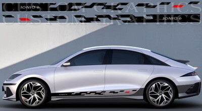 Custom Auto Vinyl Graphics Compatible with Ioniq 6 2023