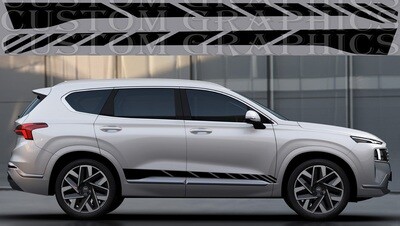 Sport Side door sticker racing design Compatible with Santa Fe 2021