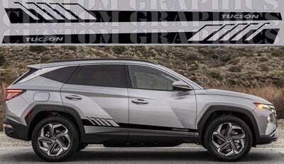 Side Door Stripe Custom kit Stickers Set Kit Compatible with Tucson