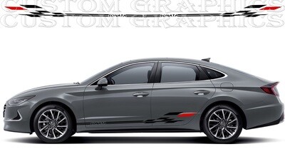 Side Stripe Decal Graphic Sticker Kit Compatible with Sonata N Line