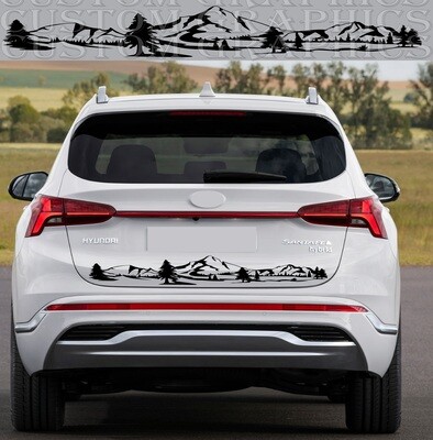 Tailgate Custom Decal Vinyl Compatible with Santa Fe 2021