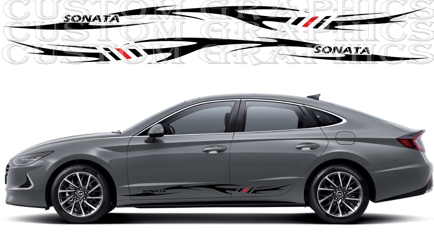 Hit the Road in Style: Vinyl Stickers for Cars Compatible with Sonata N Line