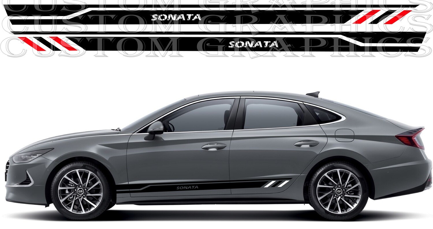 Sport Sticker Decal Side Door Stripes Compatible with Sonata N Line
