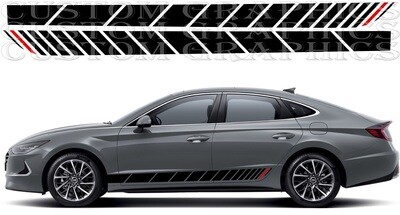 Sport Side door sticker racing design  Compatible with Sonata N Line