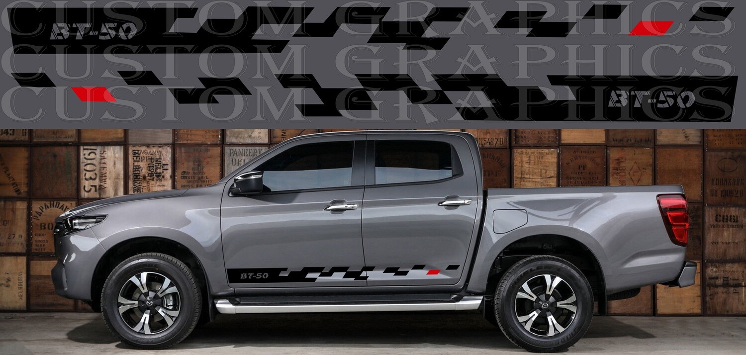 Vinyl car stickers designed Compatible with Mazda BT-50