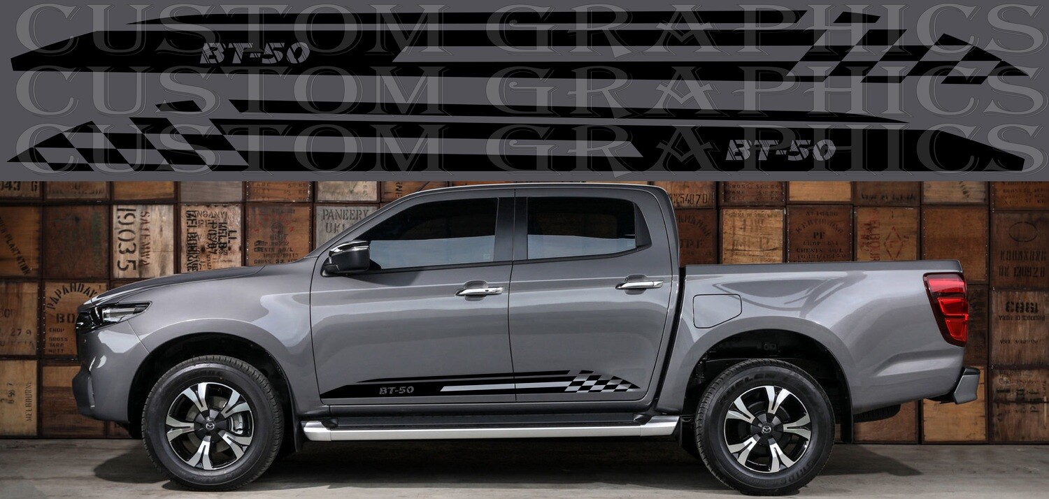 Side Door Stripe Custom kit Stickers Set Kit Compatible with BT-50