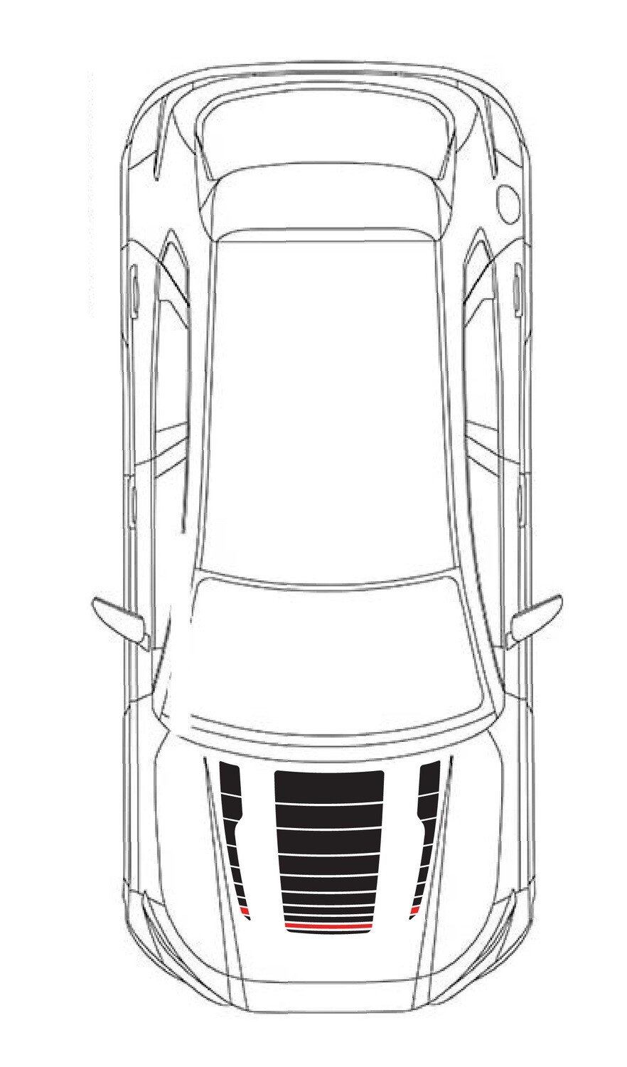 Hood sticker racing design Compatible with CX-30