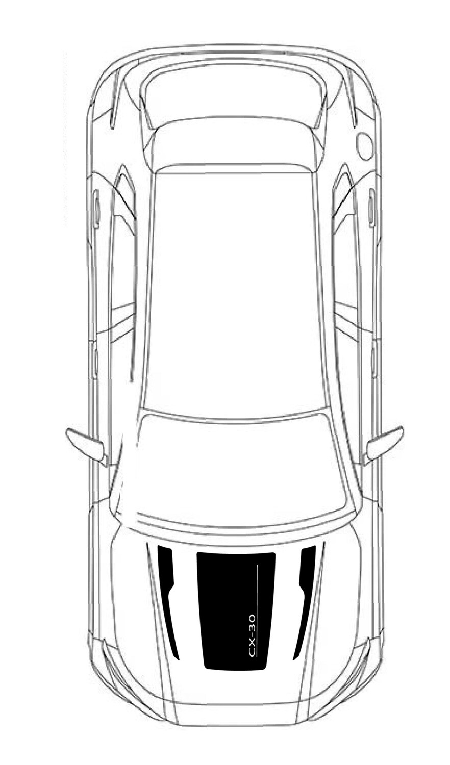 Hood Sport Decals Vinyl Compatible with CX-30