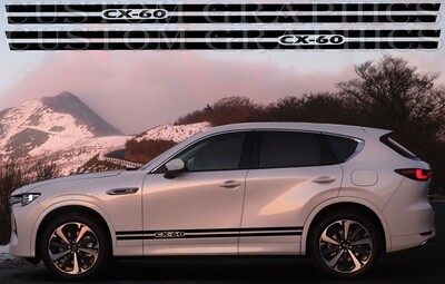 2x body decals side stripe sticker logo graphics vinyl high quality Compatible with CX-60