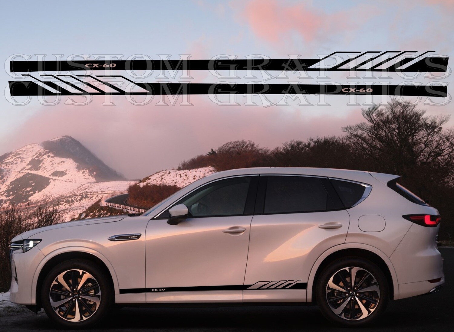 Side door vinyl decal sticker Compatible with CX-60