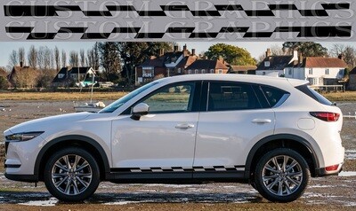 2X Side door stripe vinyl decal graphic sticker Kit Compatible with CX-5