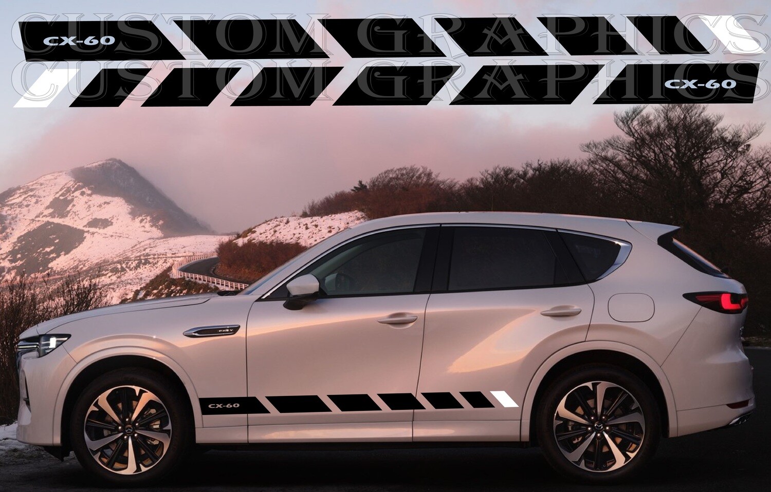 Set of Stickers Decal Stripe body kit Compatible with CX-60