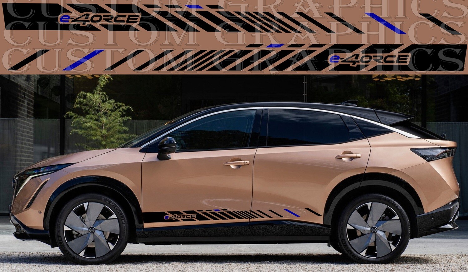 Side Door Stripe Custom kit Stickers Set Kit Compatible with Ariya 2023