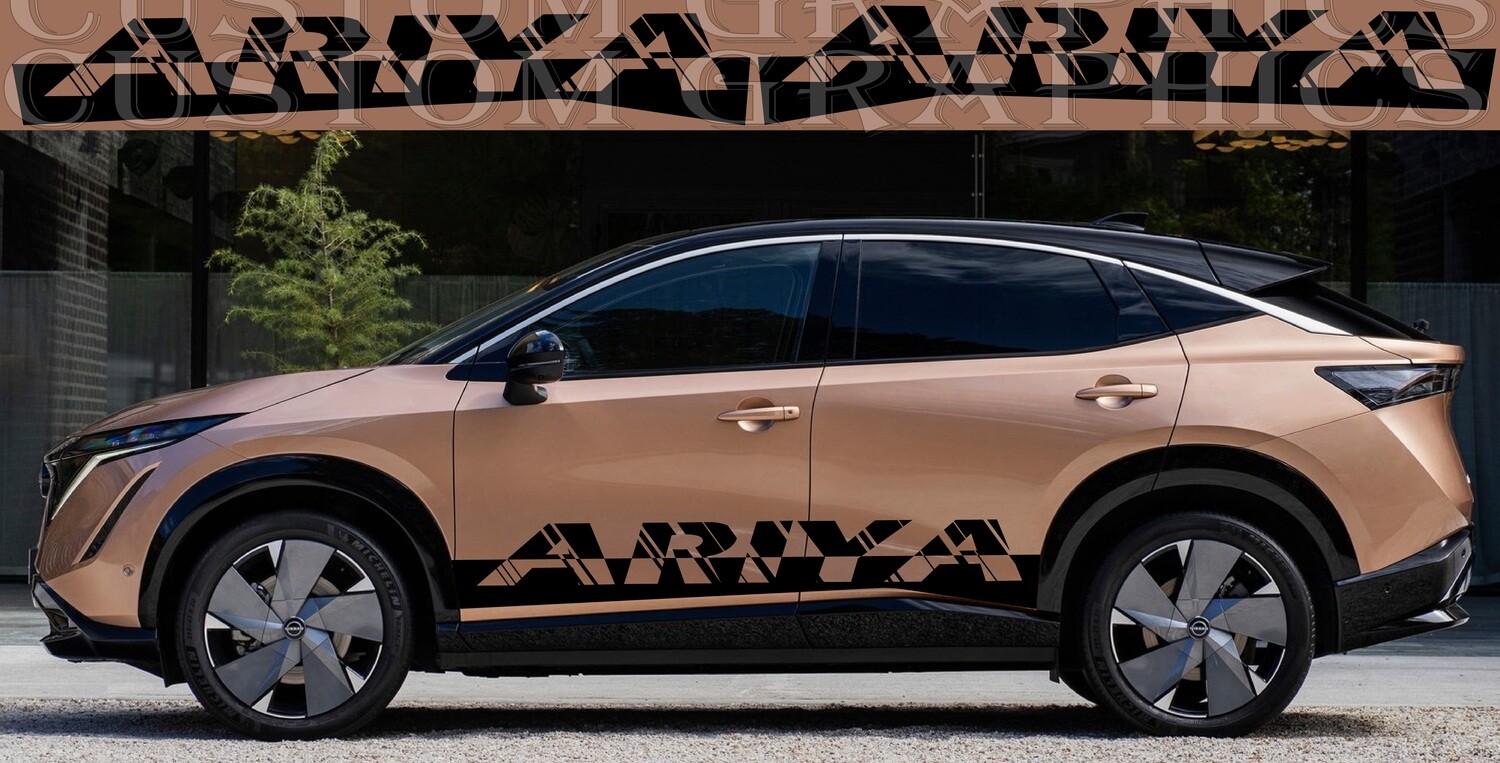 Decal Graphic Sticker Door Sport Stripe Kit Compatible with Ariya 2023
