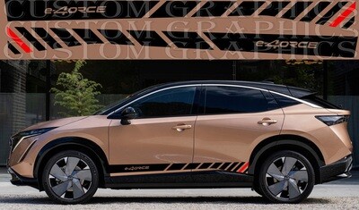 Set of Stickers Decal Stripe body kit Graphic Compatible with Ariya 2023