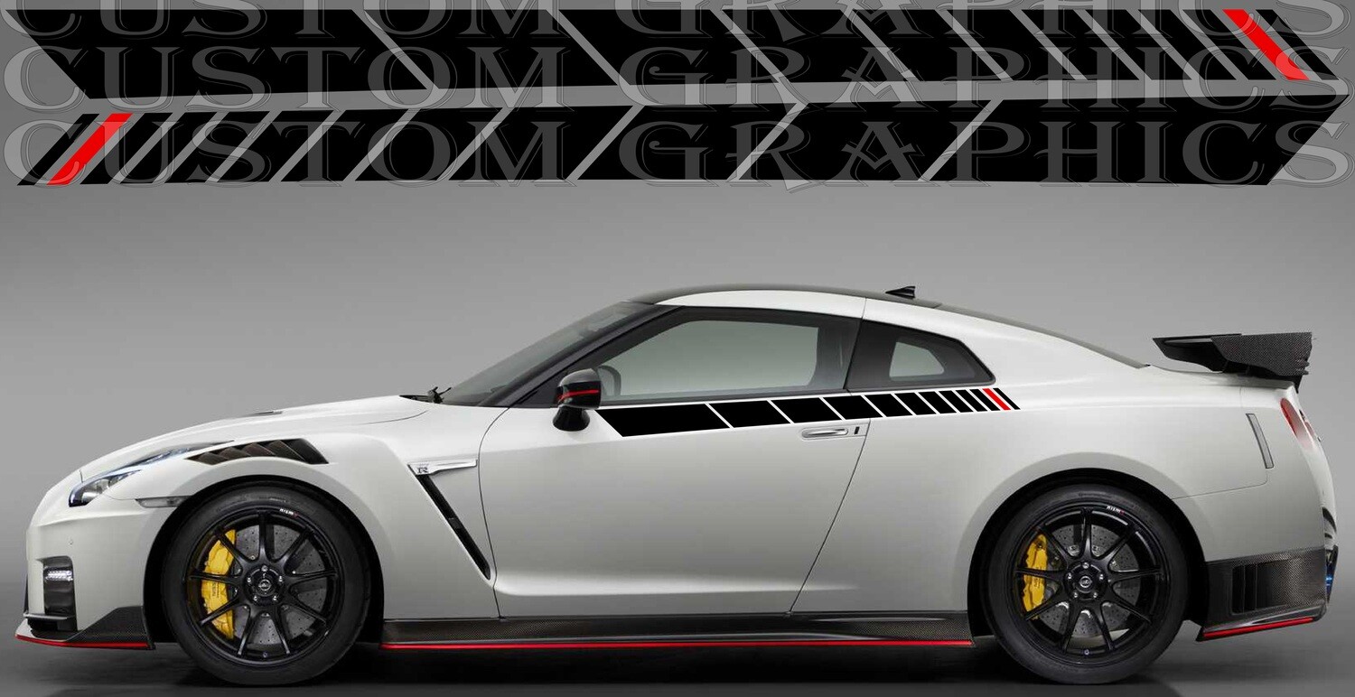 Sport Sticker Decal Side Door Stripes Compatible with GT-R T spec 2022