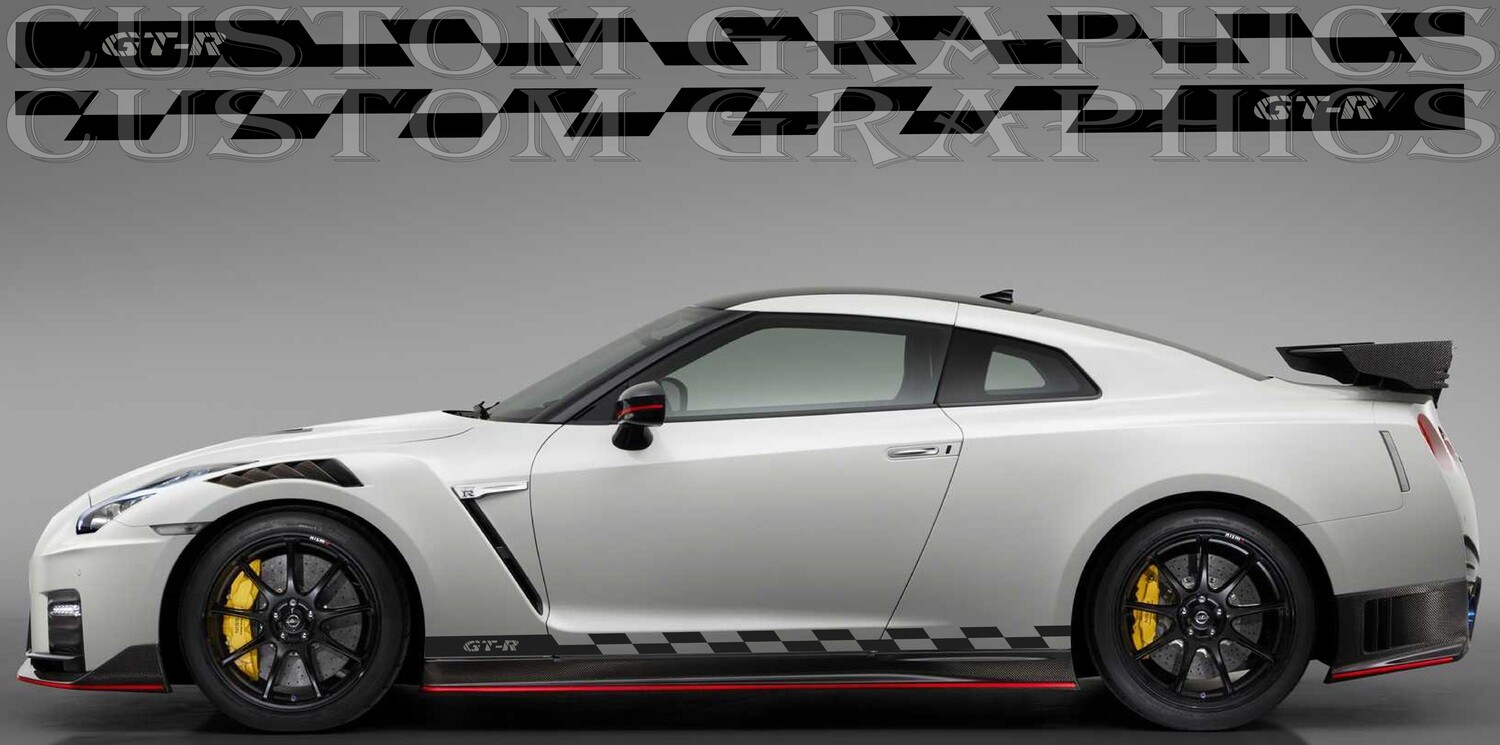 2x body decals side stripe sticker logo graphics Compatible with GT-R T spec 2022