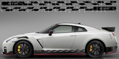 2x body decals side stripe sticker logo graphics Compatible with GT-R T spec 2022