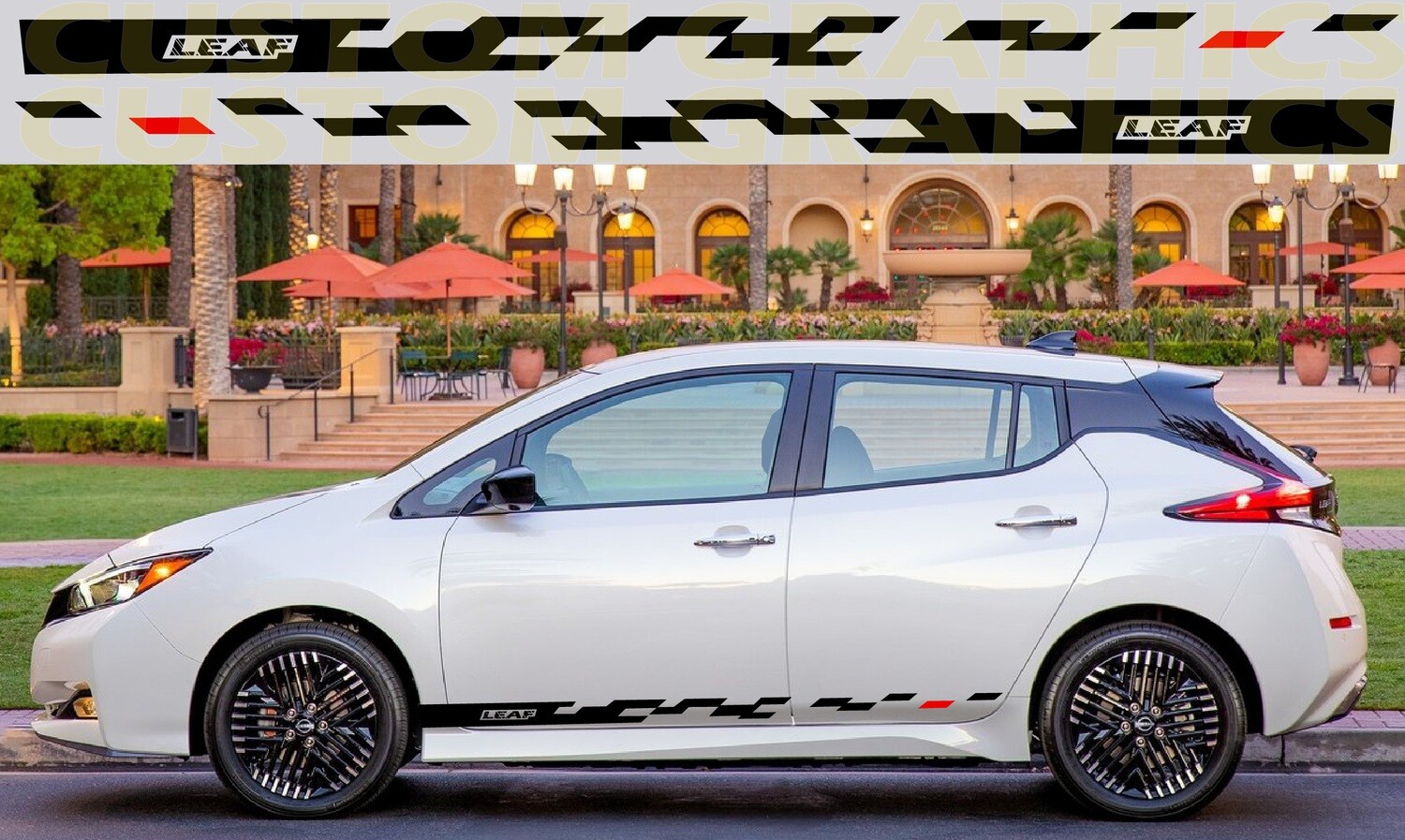Pair of Sport Side Stripes Decal Sticker Vinyl Compatible with Leaf 2023