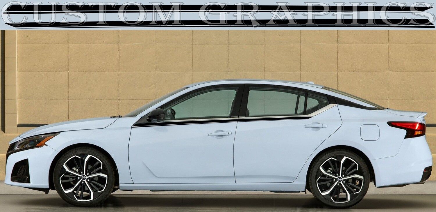 2X Side door stripe vinyl decal graphic sticker Kit Compatible with Altima 2023