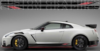 Side Stripe Decal Graphic Sticker Kit Compatible with GT-R T spec 2022