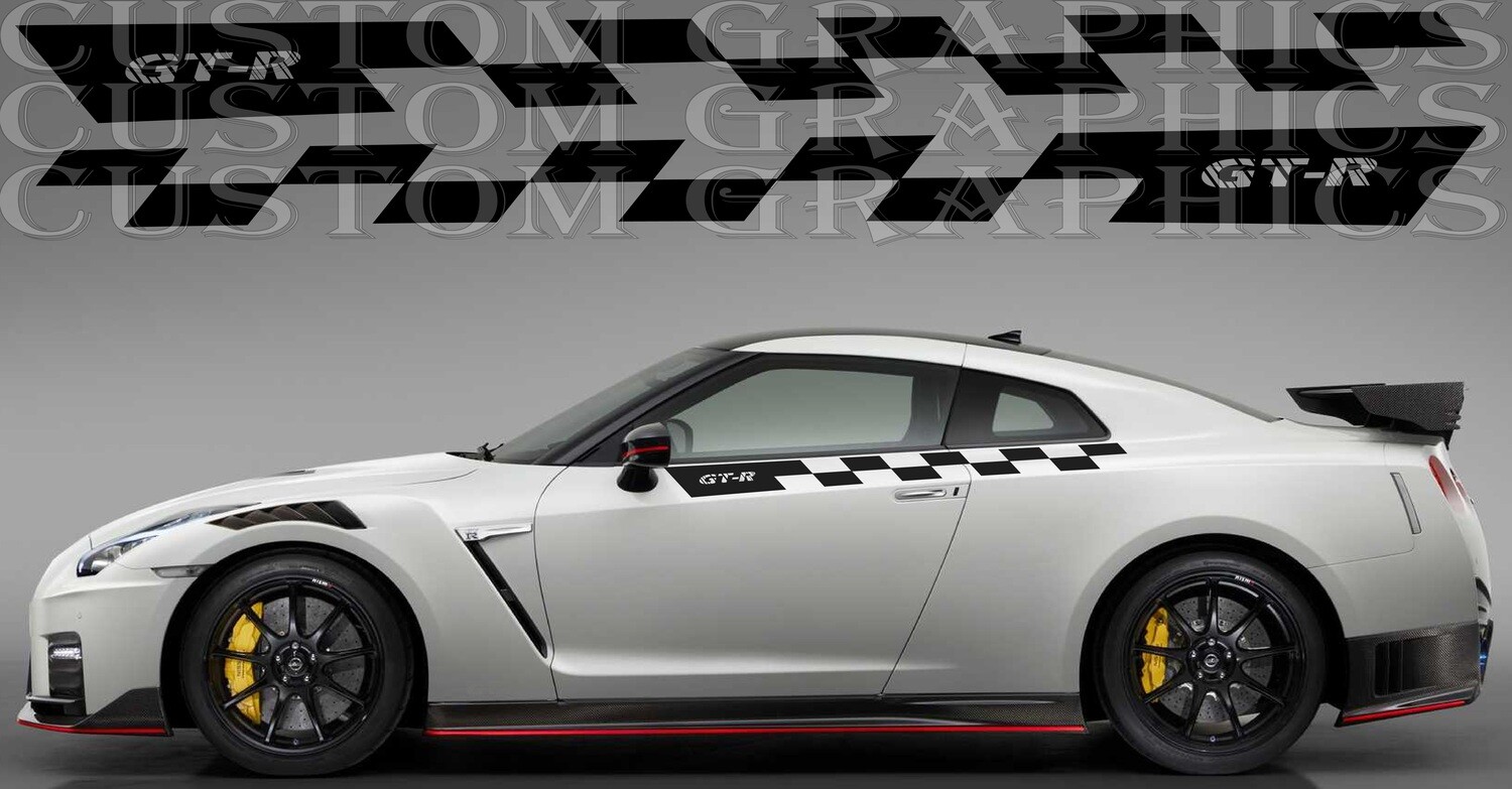 Side Door Stripe Custom kit Stickers Set Kit Compatible with GT-R T spec 2022