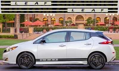 2x Decal Graphic Sticker Door Sport Stripe Kit Compatible with Leaf 2023